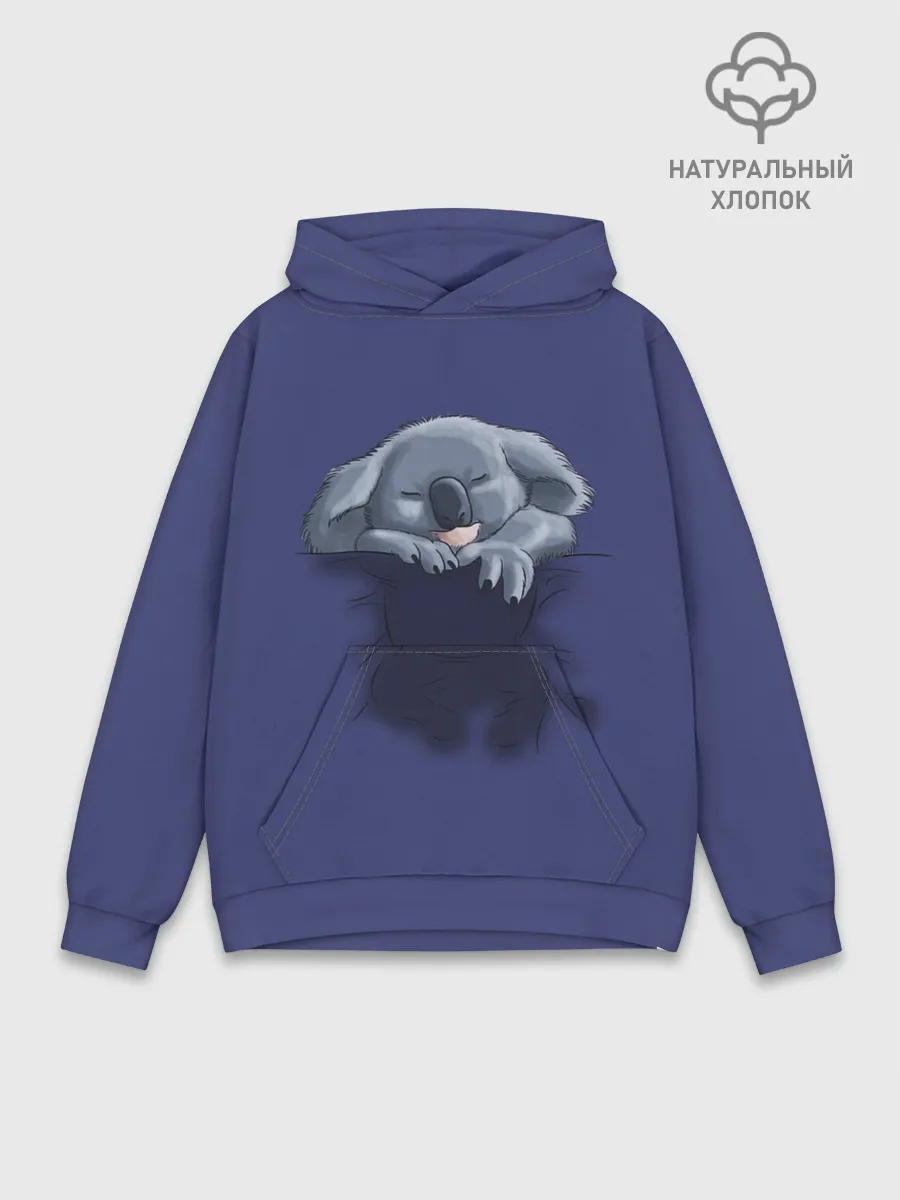 Худи мужской база хлопок / Спящая коала