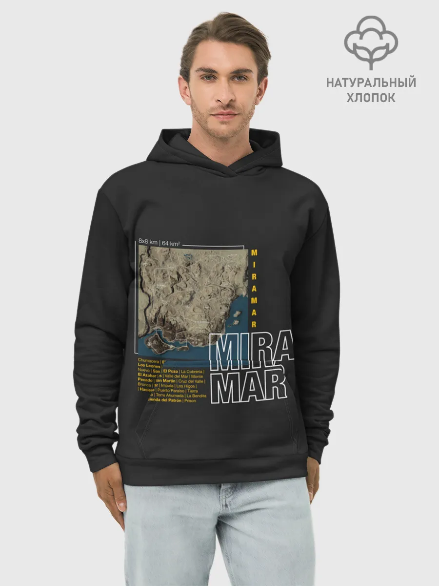 Худи мужской база хлопок / Мирамар