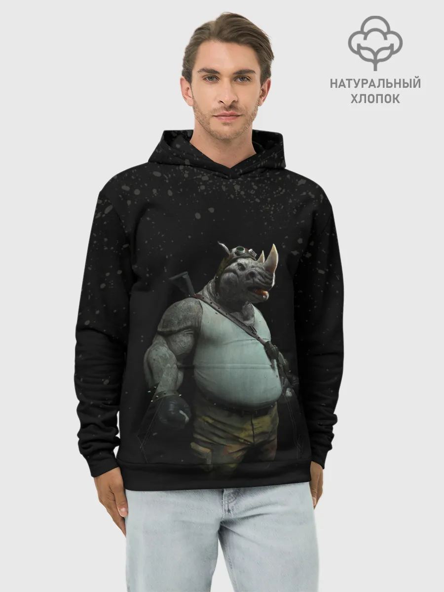 Худи мужской база хлопок / Рокстеди | Черепашки-ниндзя