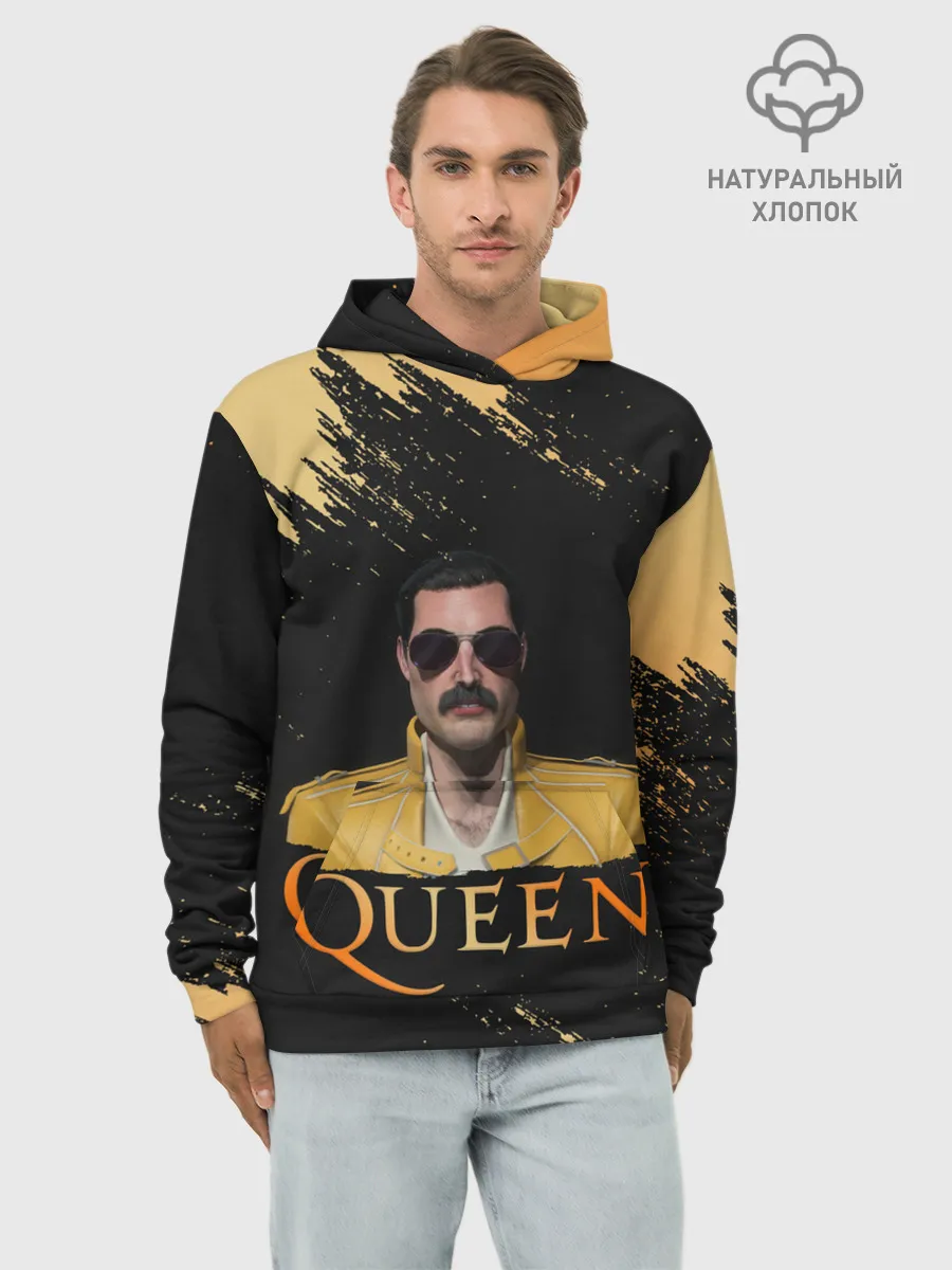 Худи мужской база хлопок / Фредди Меркьюри | Freddie Mercury