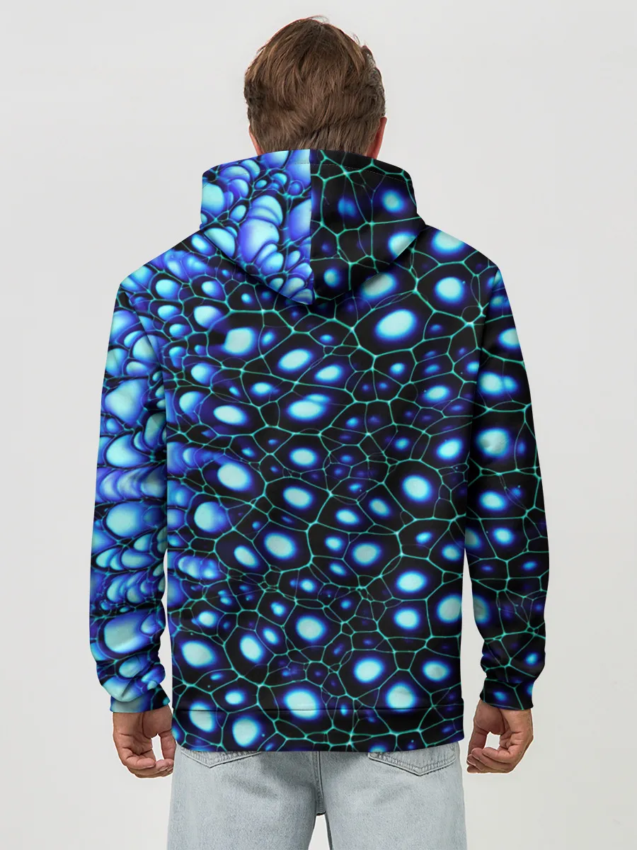 Худи мужской база хлопок / Абстракция-макрокраска