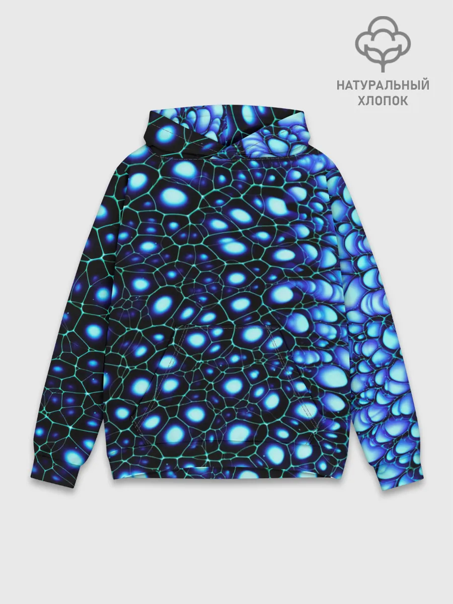 Худи мужской база хлопок / Абстракция-макрокраска