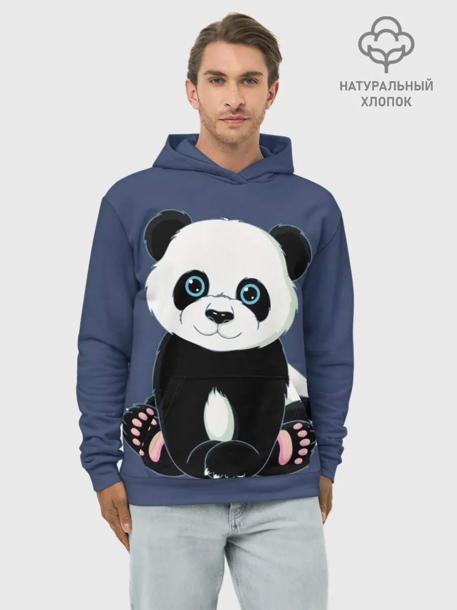Худи мужской база хлопок / Милая Панда