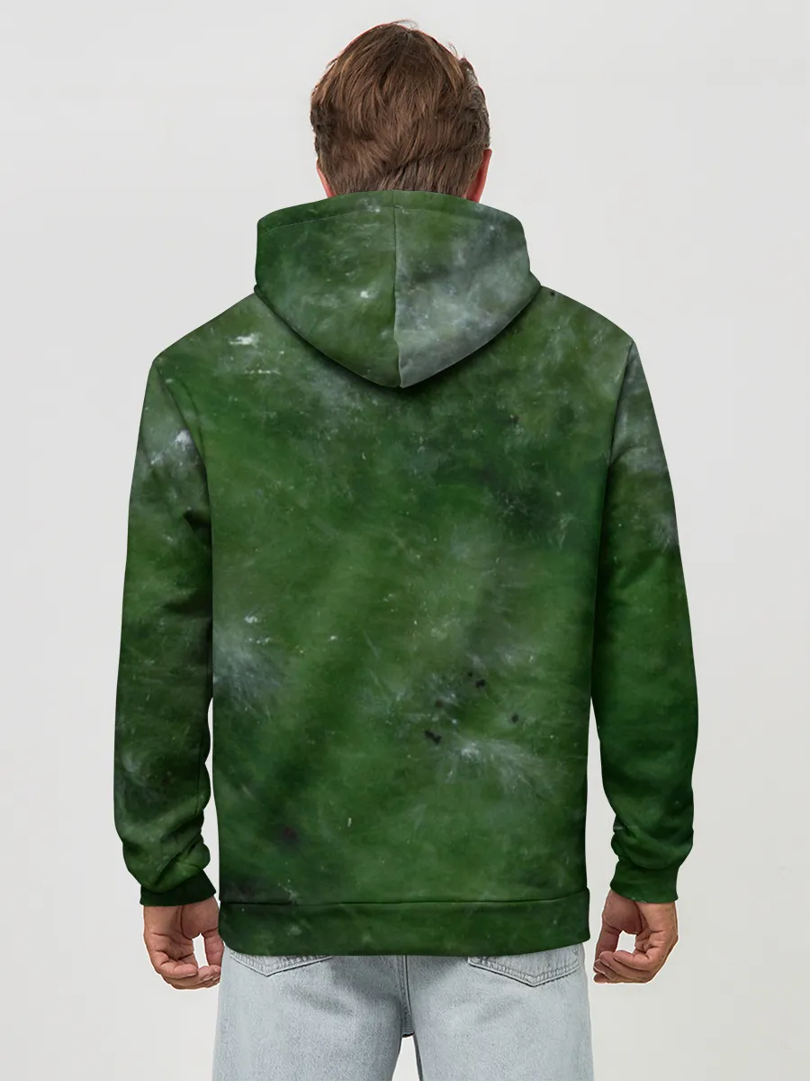 Худи мужской база хлопок / Точки На нефритовом Фоне