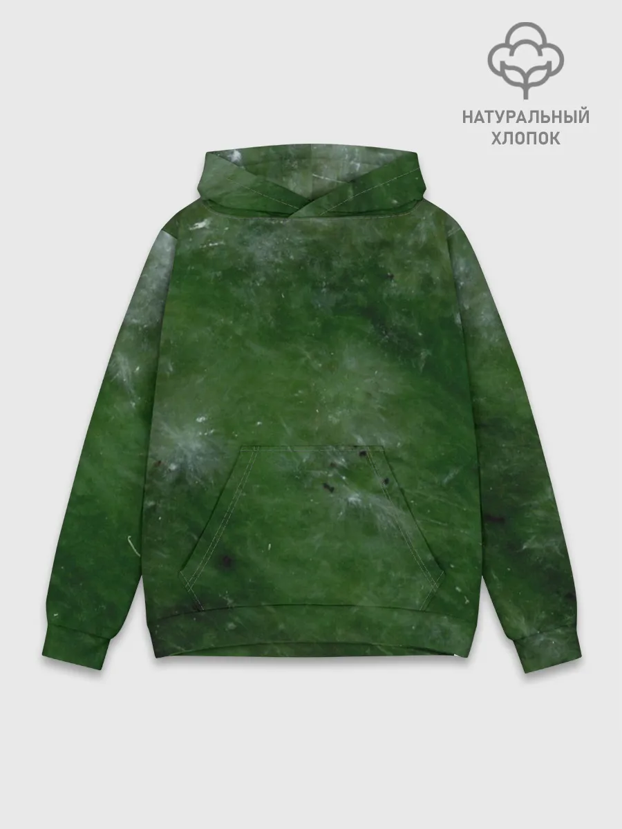 Худи мужской база хлопок / Точки На нефритовом Фоне