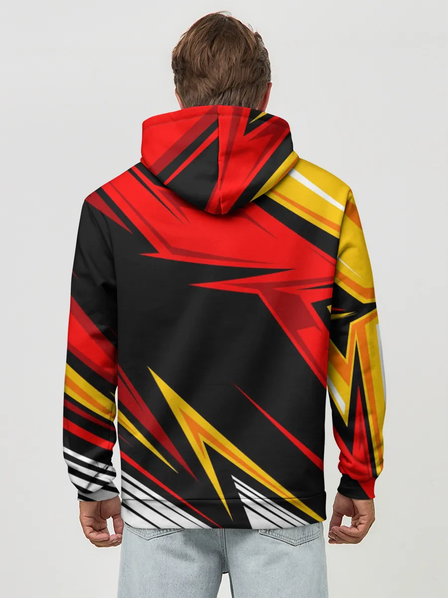 Худи мужской база хлопок / КРАСНО-ЖЕЛТЫЙ СПОРТ | SPORT