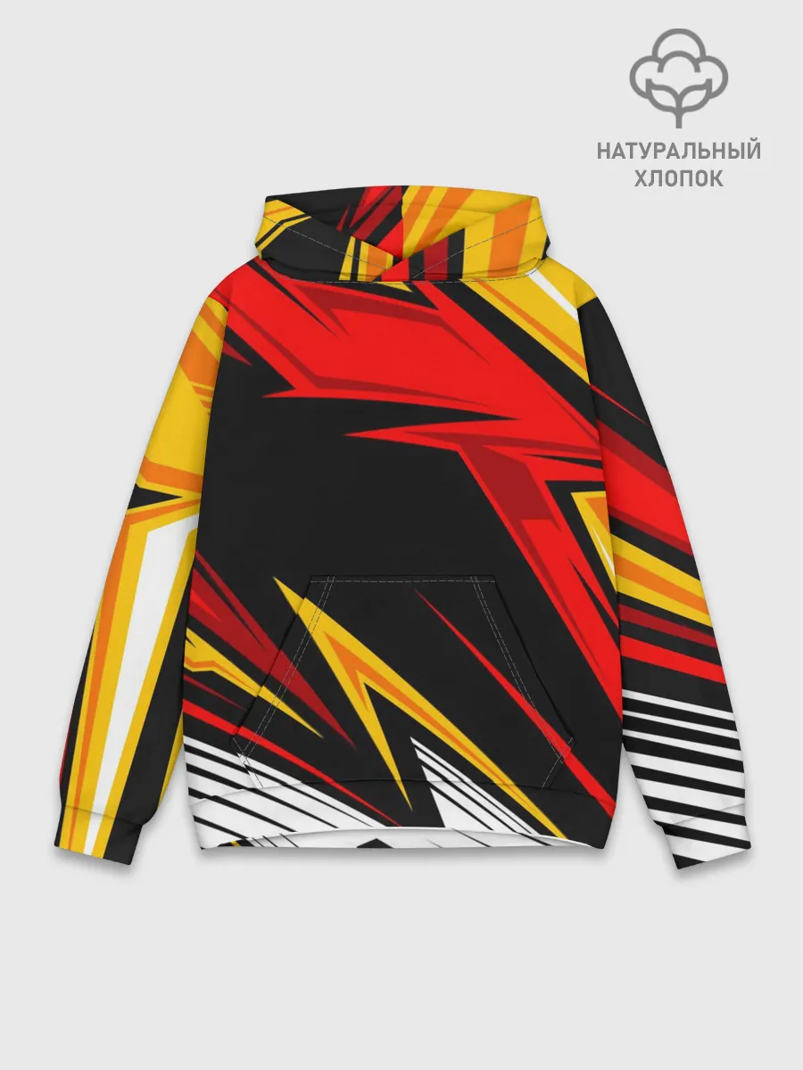 Худи мужской база хлопок / КРАСНО-ЖЕЛТЫЙ СПОРТ | SPORT