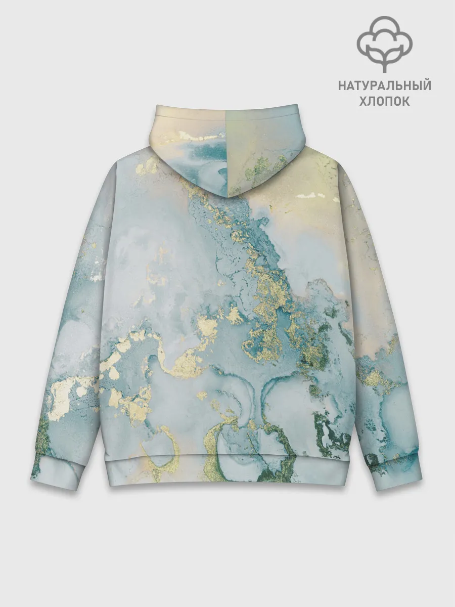 Худи мужской база хлопок / Абстрактный мрамор