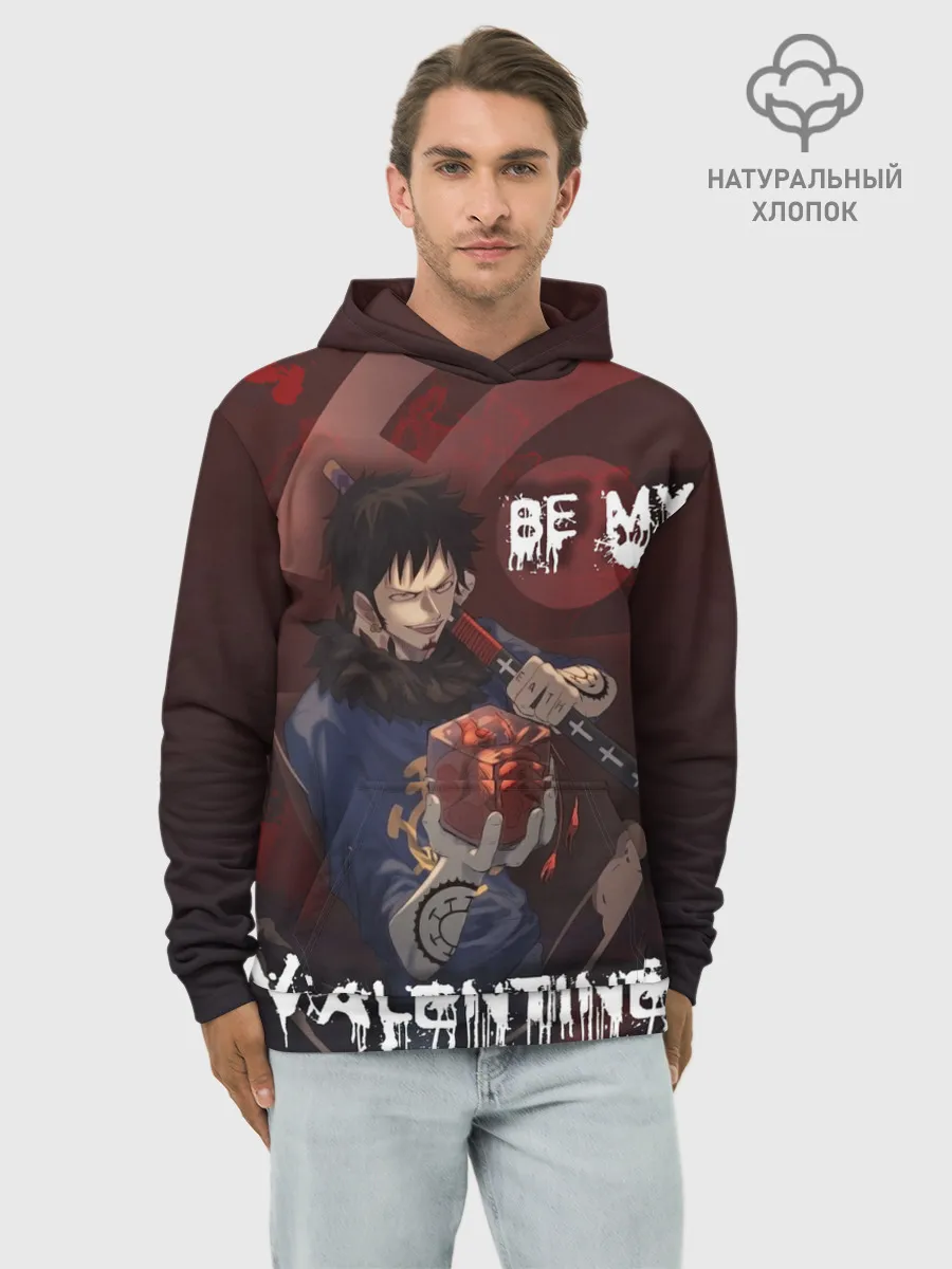 Худи мужской база хлопок / Ло кровавый Валентин