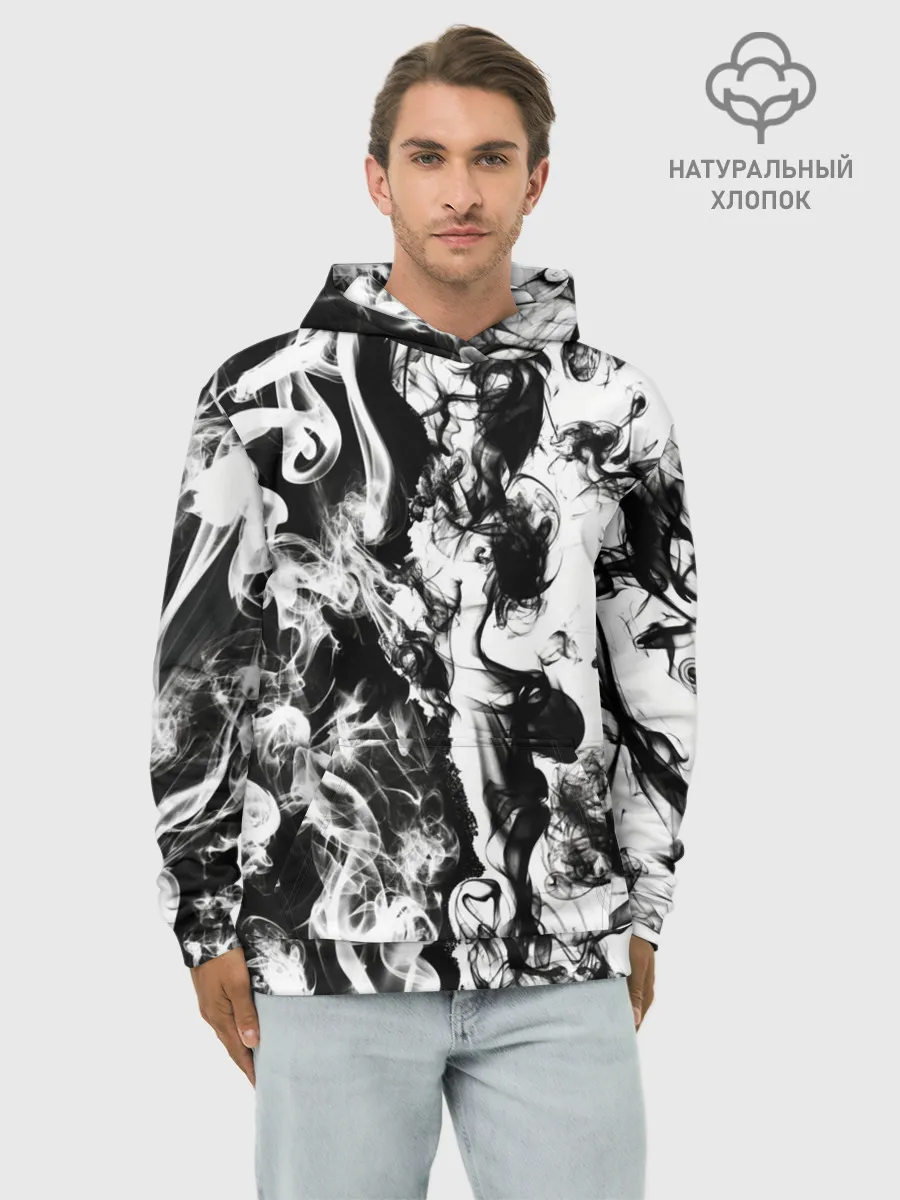Худи мужской база хлопок / Dead water 3D. Мертвая вода 3Д