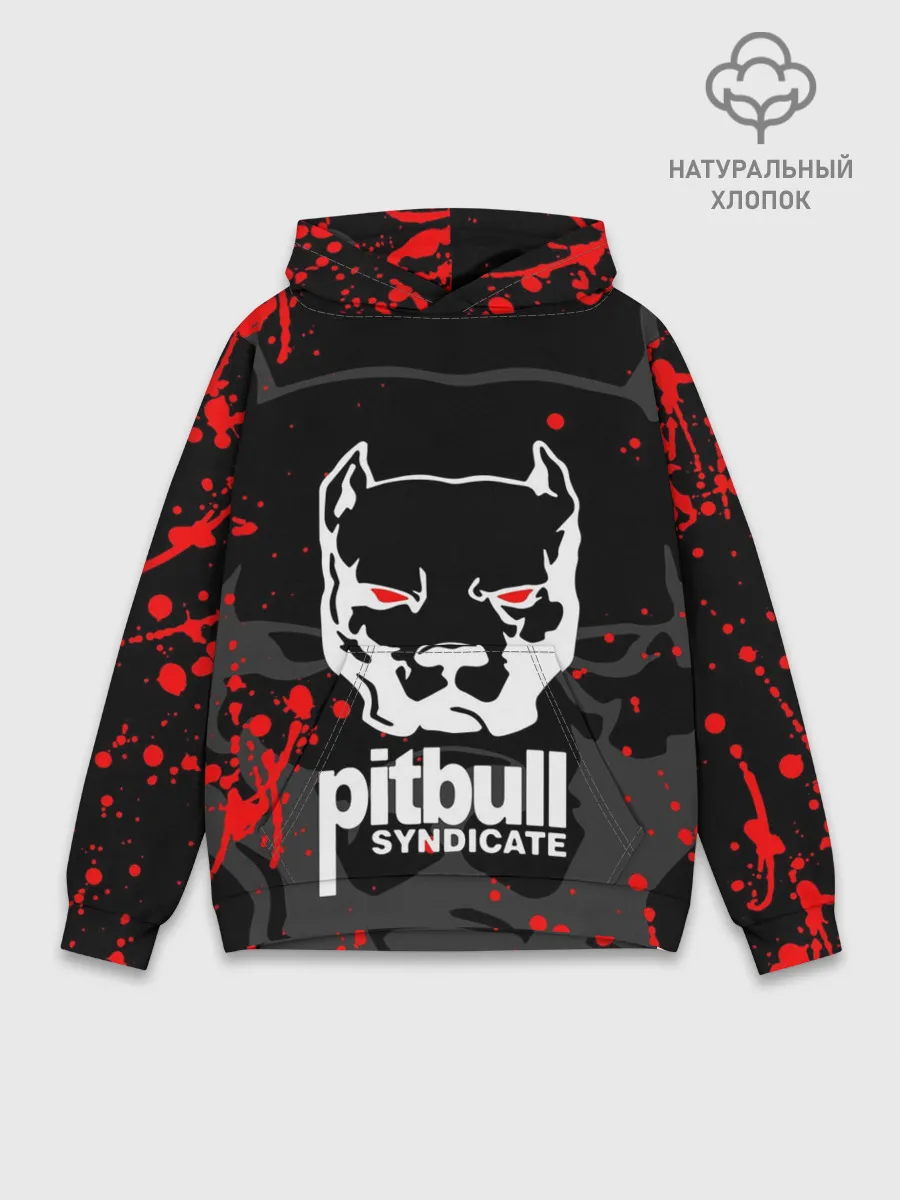 Худи мужской база хлопок / PITBULL SYNDICATE / ПИТБУДЬ