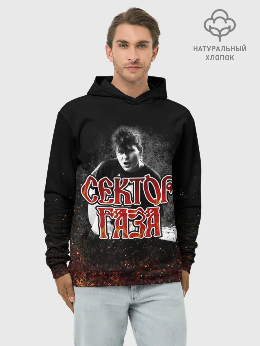 Худи мужской база хлопок / Сектор Газа