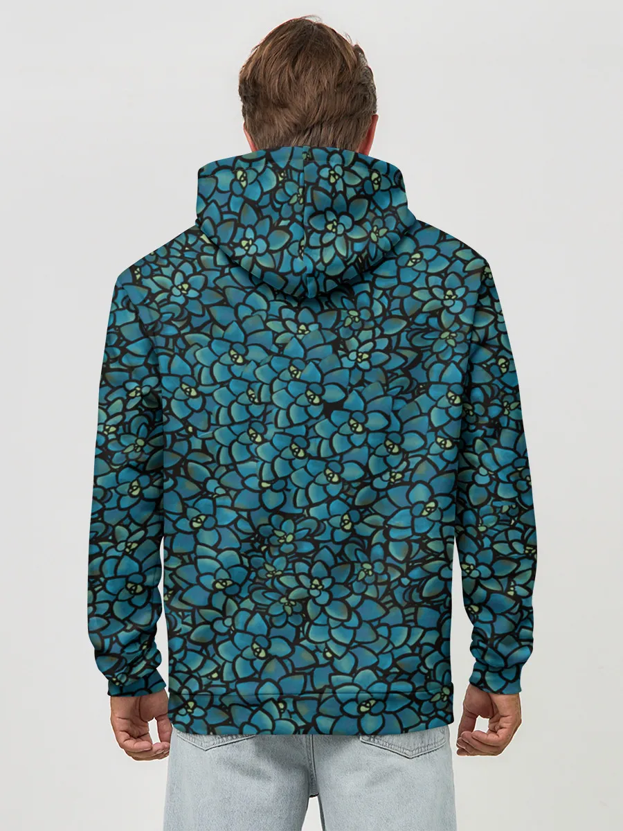 Худи мужской база хлопок / Цветы | 2