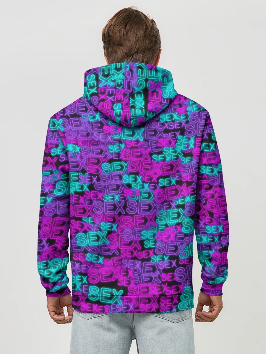 Худи мужской база хлопок / Neon SEX