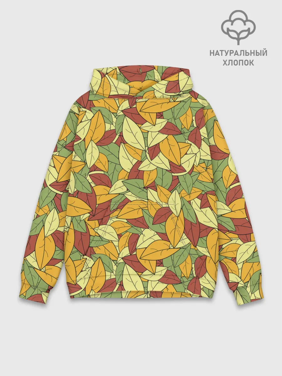 Худи мужской база хлопок / Яркие осенние листья