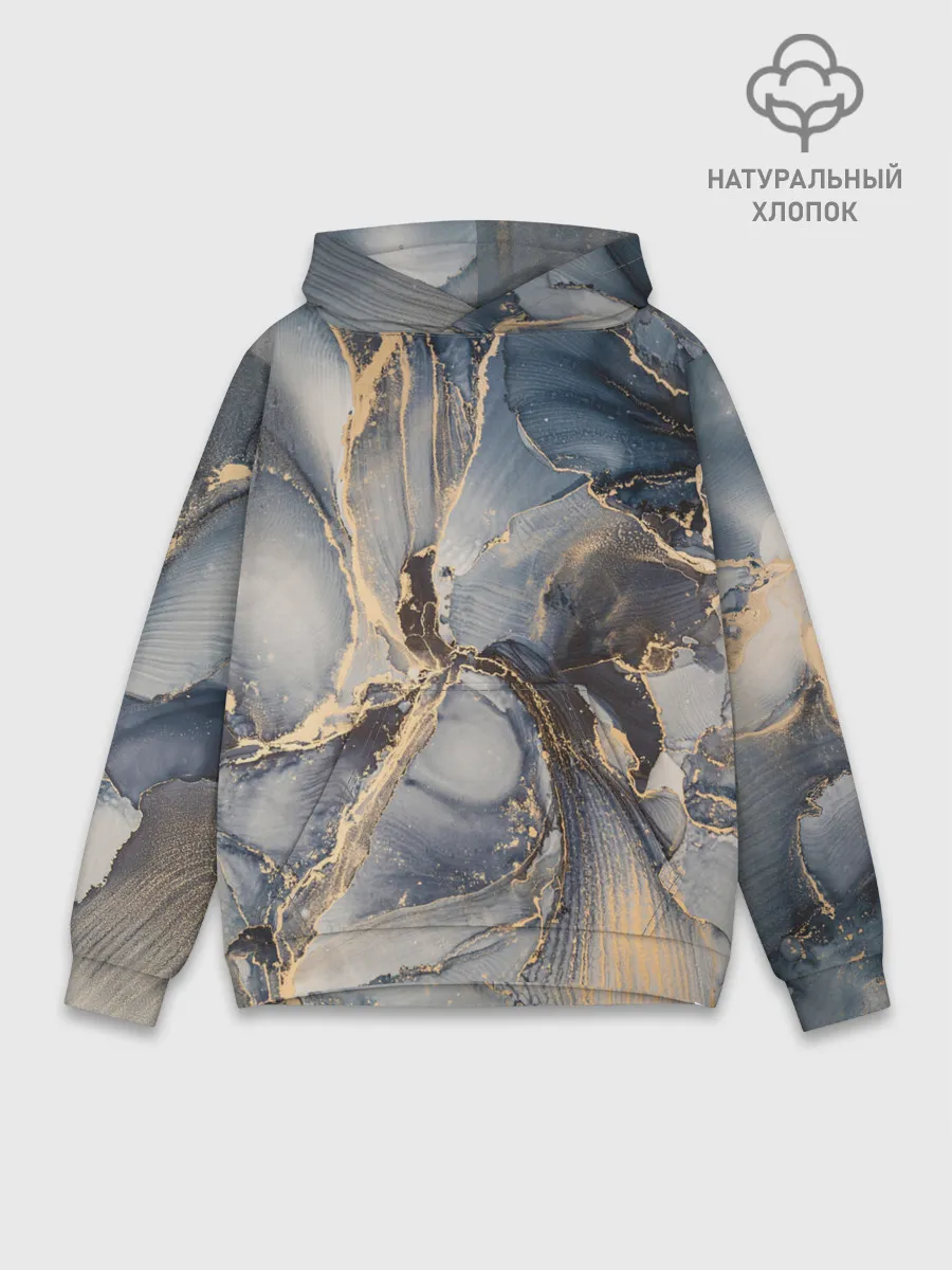 Худи мужской база хлопок / Fluid art ink mix