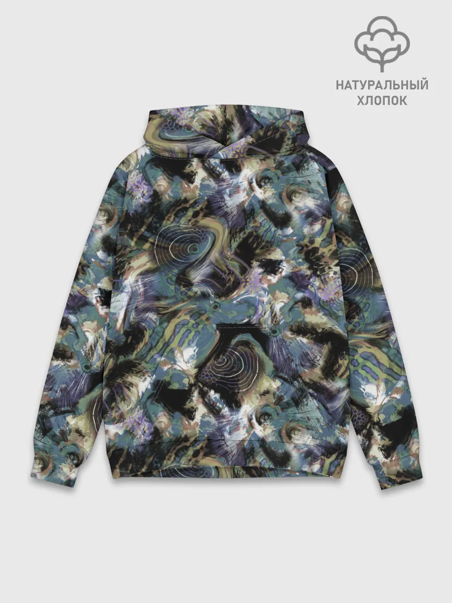 Худи мужской база хлопок / Узор для рыбака