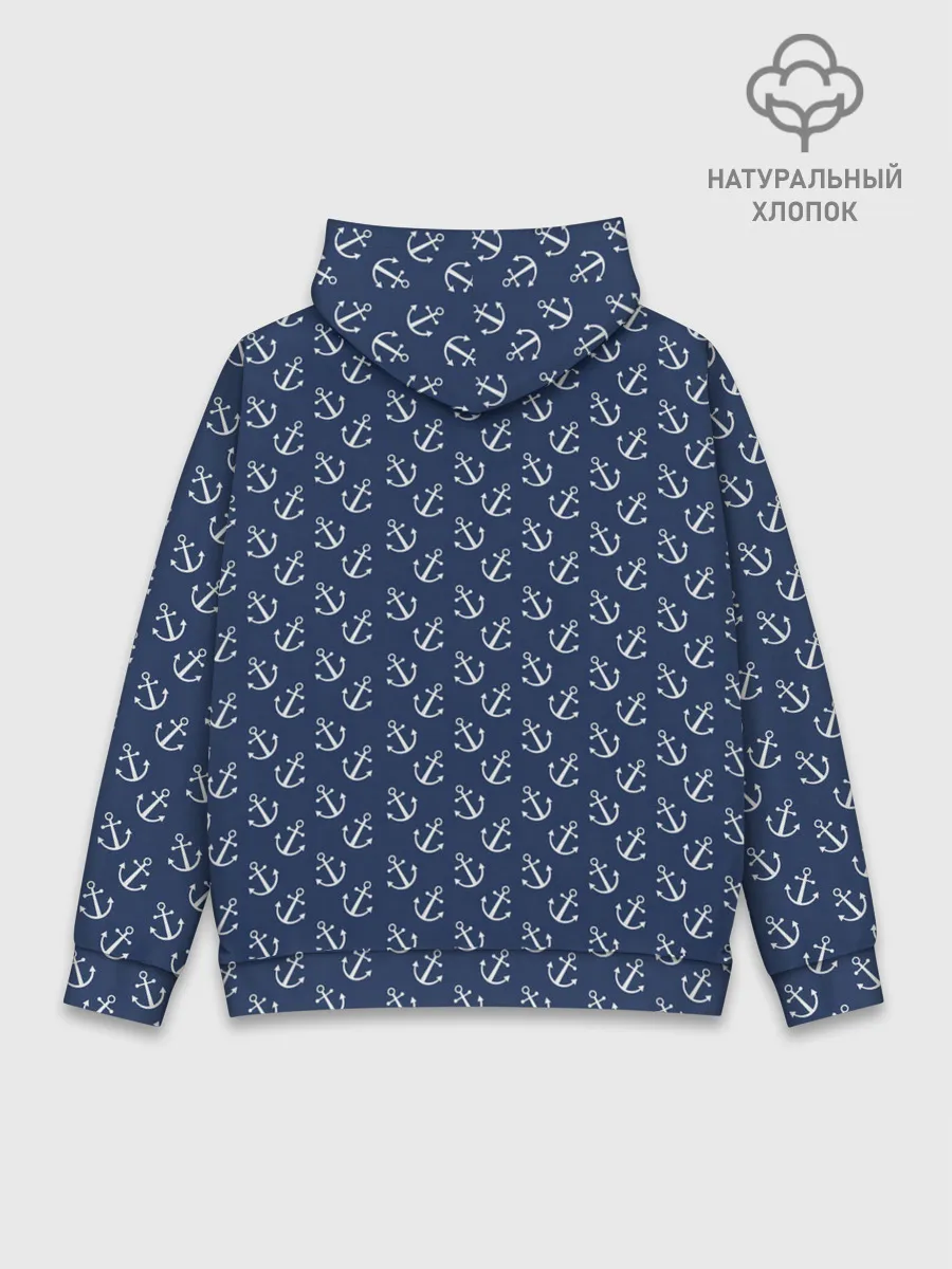 Худи мужской база хлопок / Якоря