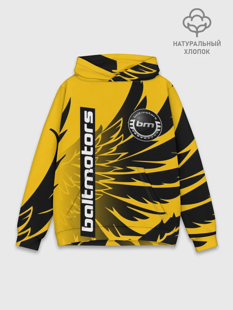 Худи мужской база хлопок / BALTMOTORS / КРЫЛЬЯ