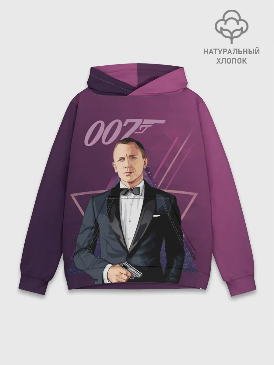 Худи мужской база хлопок / агент 007 Джеймс Бонд