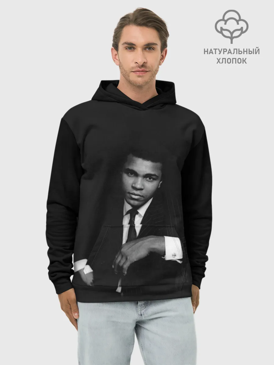 Худи мужской база хлопок / Мухаммед Али Mohammed Ali