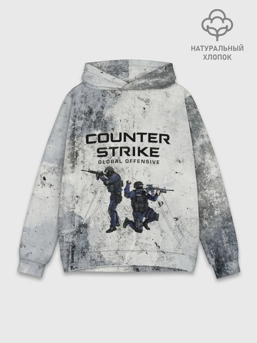 Худи мужской база хлопок / COUNTER TERRORIST | CS GO