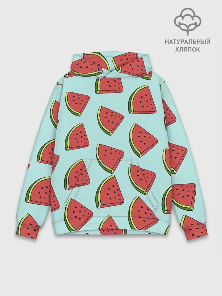 Худи мужской база хлопок / Дольки арбузов