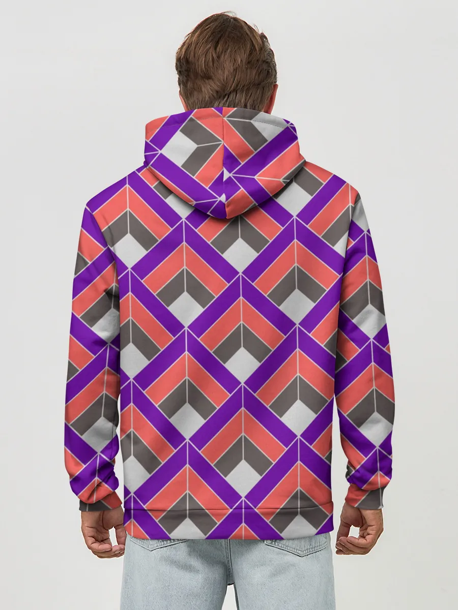 Худи мужской база хлопок / Шотландка / Plaid