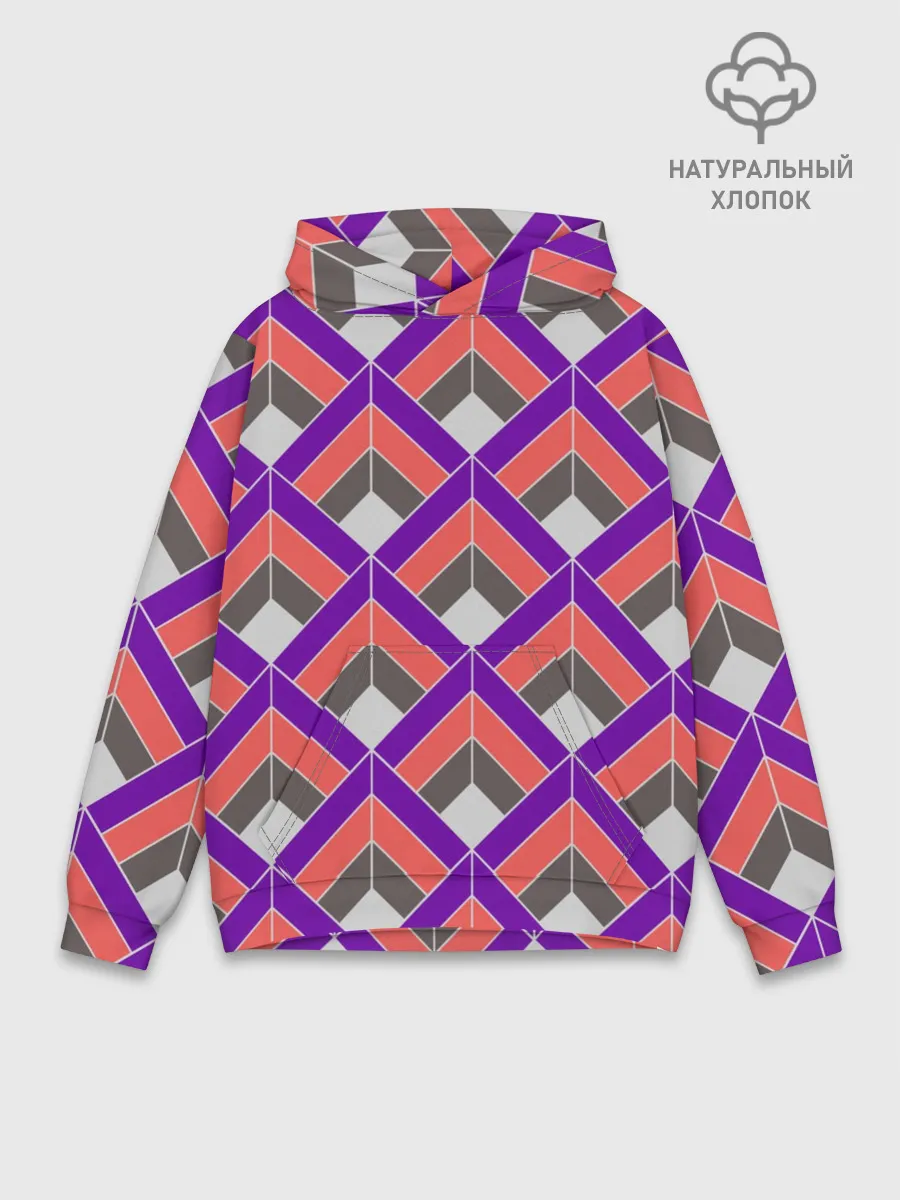 Худи мужской база хлопок / Шотландка / Plaid