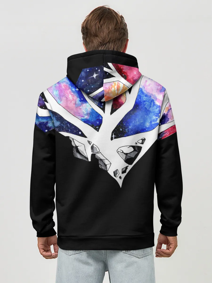 Худи мужской база хлопок / Звёздные сердца