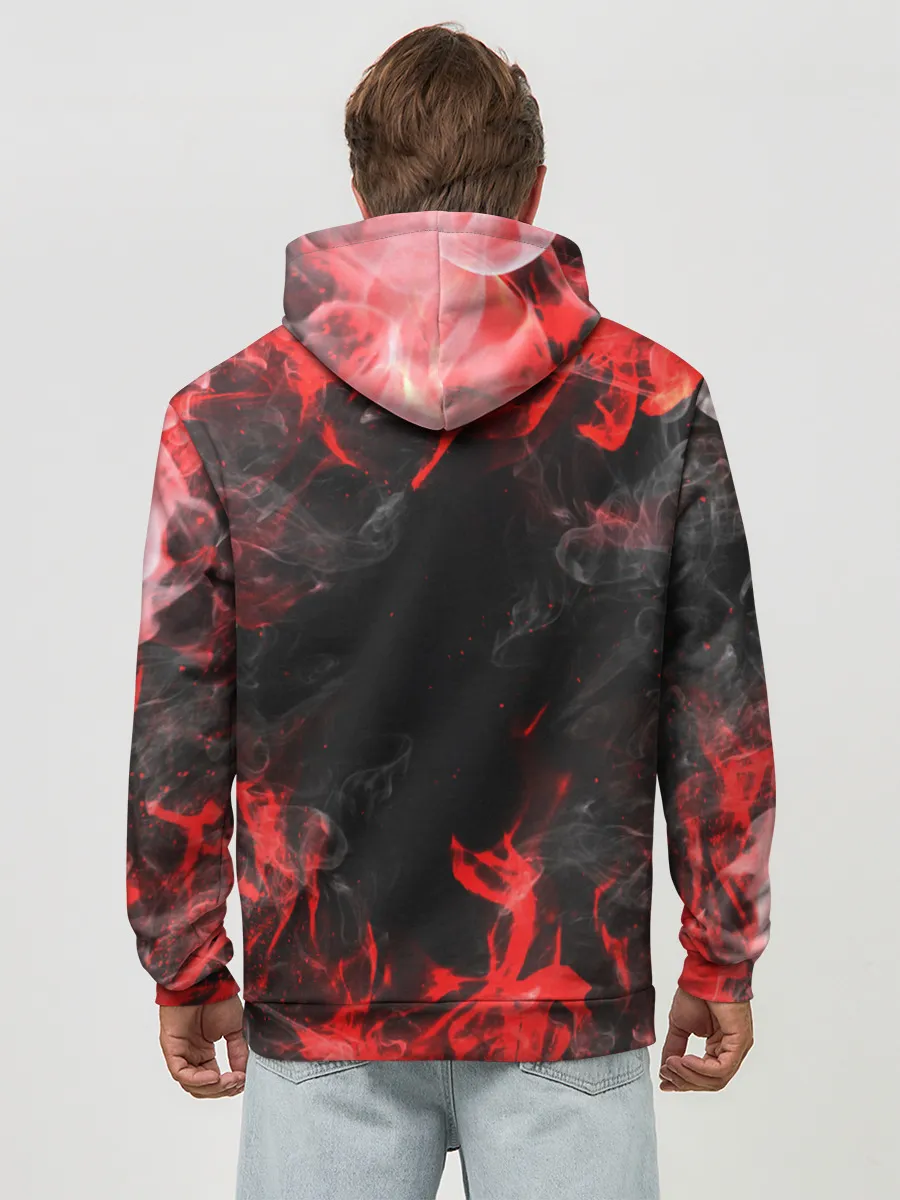 Худи мужской база хлопок / Опасный Динозавр | Red Dino