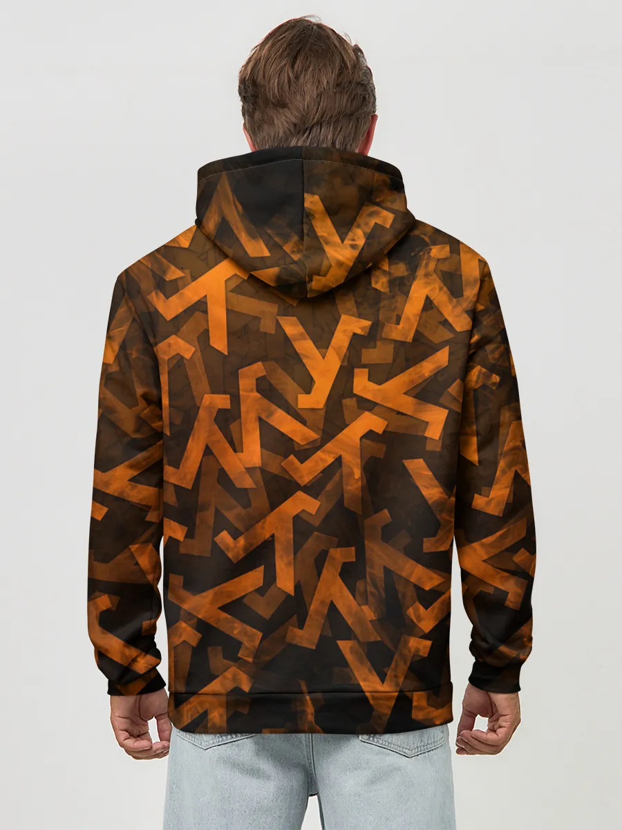 Худи мужской база хлопок / ЛОГО КНОПКА | HALF-LIFE