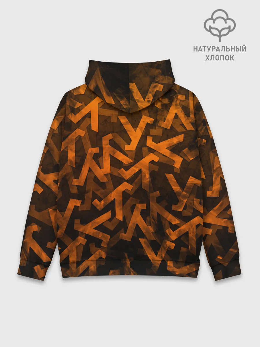 Худи мужской база хлопок / ЛОГО КНОПКА | HALF-LIFE