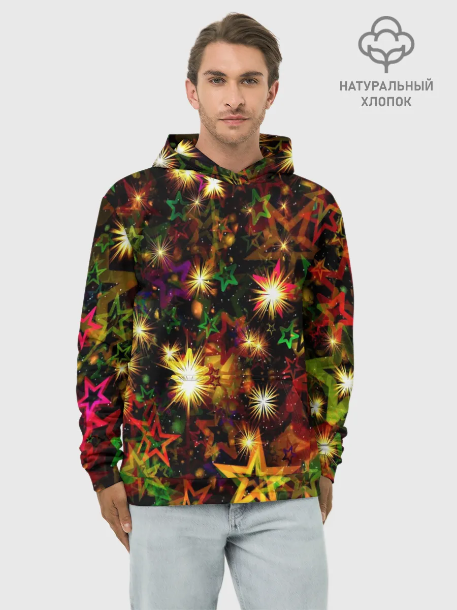 Худи мужской база хлопок / Яркий день
