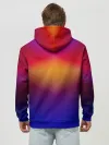 Худи мужской база хлопок / Размытый оранжево-фиолетовый