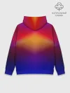 Худи мужской база хлопок / Размытый оранжево-фиолетовый