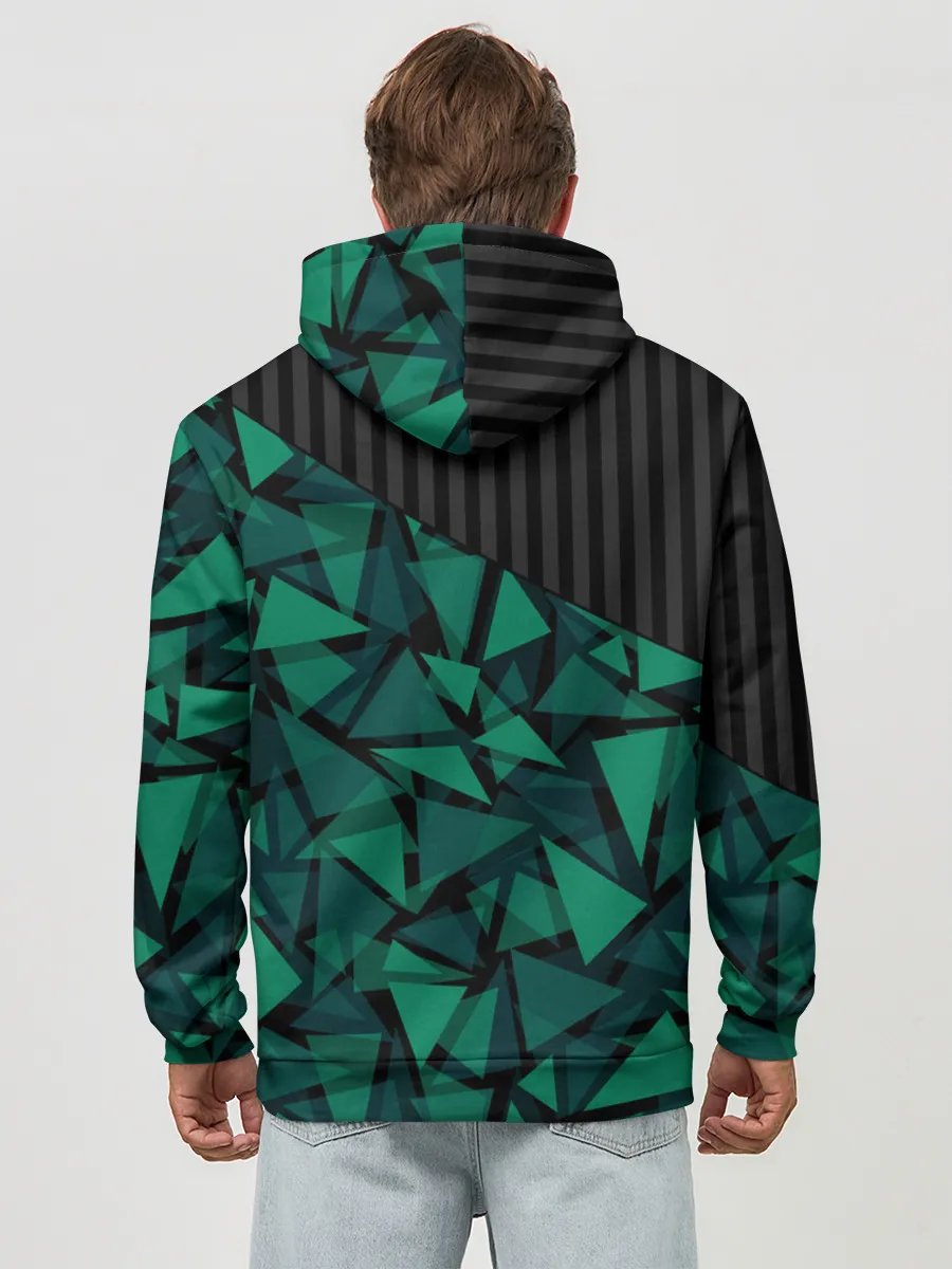 Худи мужской база хлопок / Геометрический узор