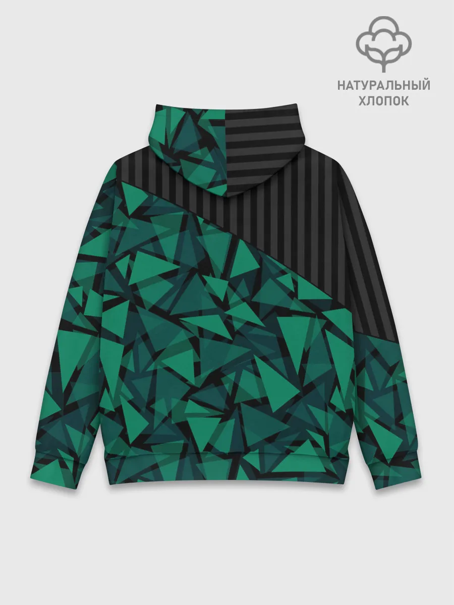 Худи мужской база хлопок / Геометрический узор
