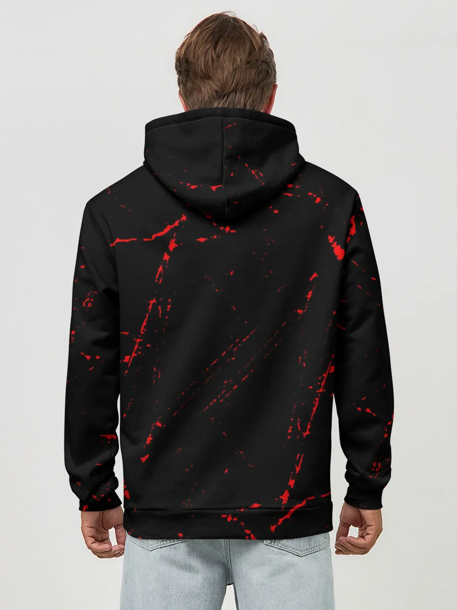 Худи мужской база хлопок / The Witcher Monster Slayer - Grunge