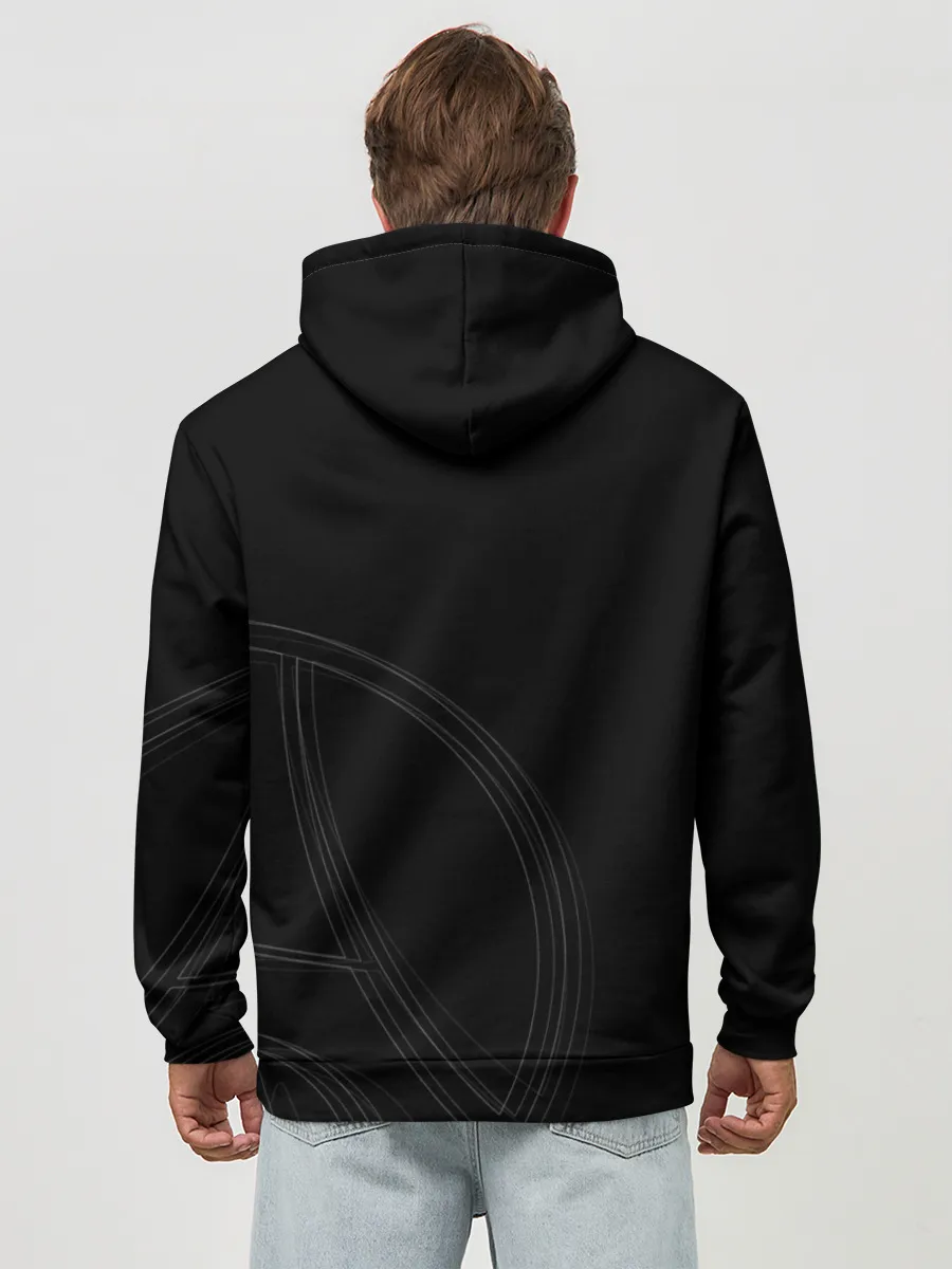 Худи мужской база хлопок / PSG | Core Big Logo Black