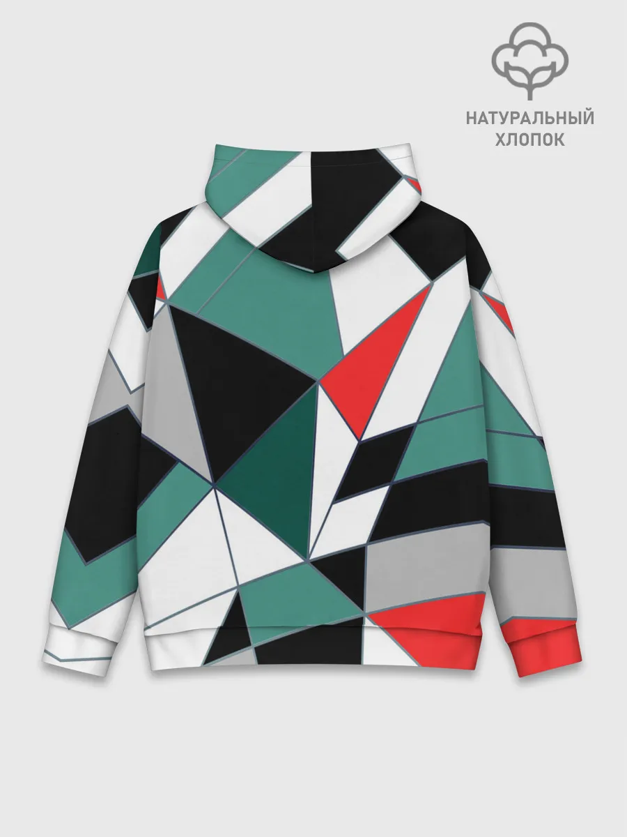 Худи мужской база хлопок / Абстрактный геометрический