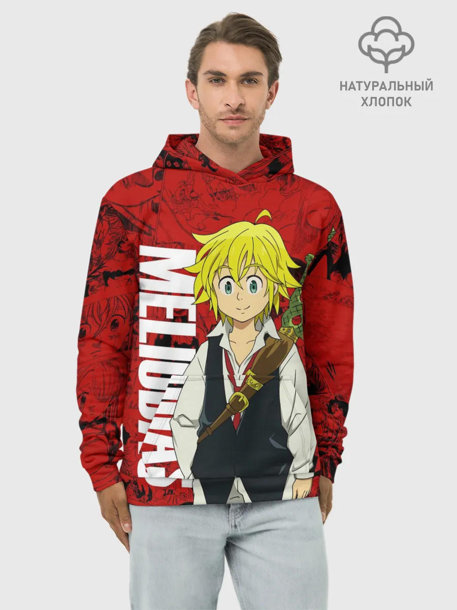 Худи мужской база хлопок / Мелиодас, Meliodas