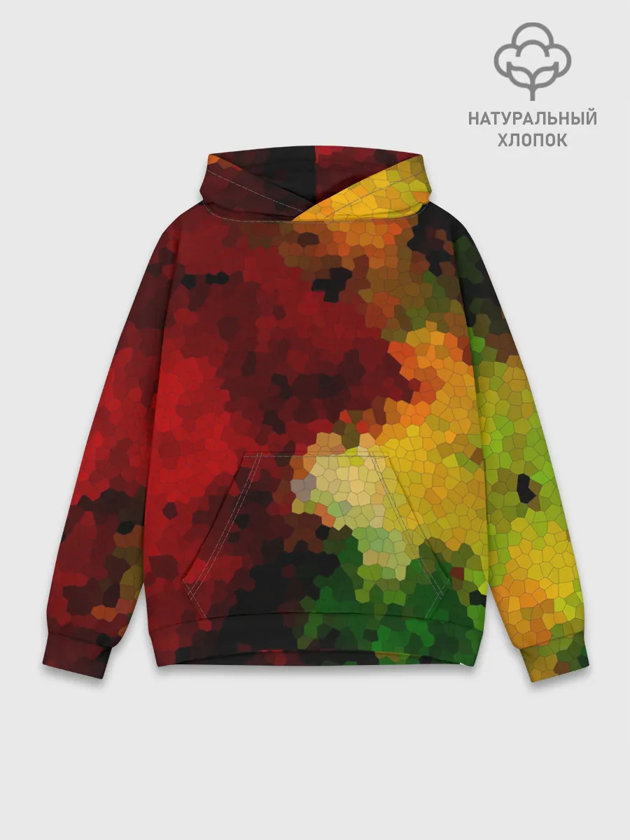 Худи мужской база хлопок / Абстрактная мазаика витраж