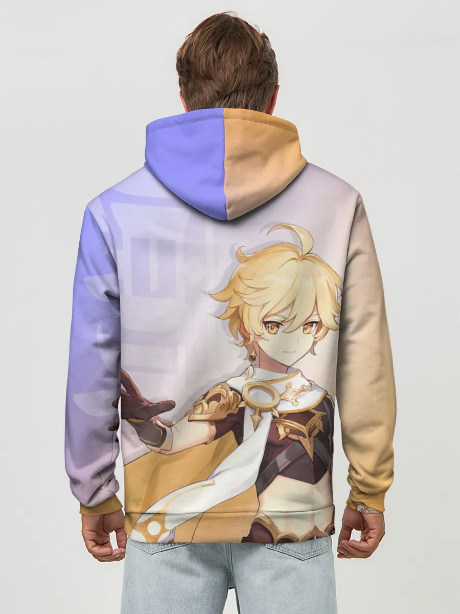 Худи мужской база хлопок / Genshin Impact, Путешественник