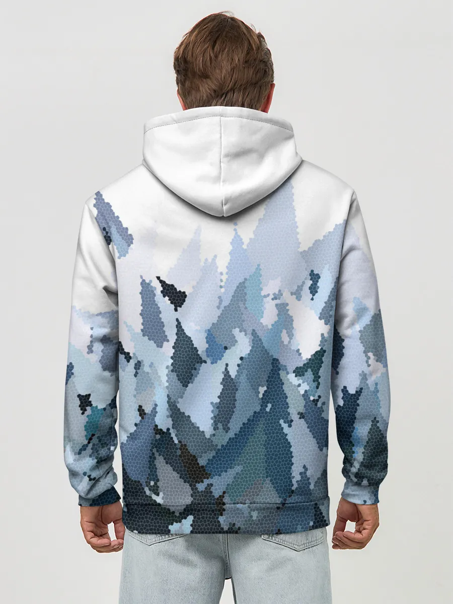 Худи мужской база хлопок / Абстрактная мазаика витраж