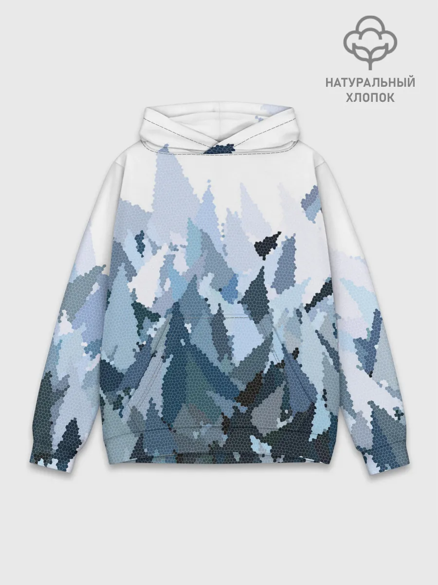 Худи мужской база хлопок / Абстрактная мазаика витраж