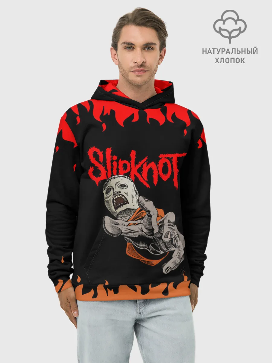 Худи мужской база хлопок / Кори Тейлор | СЛИПКНОТ