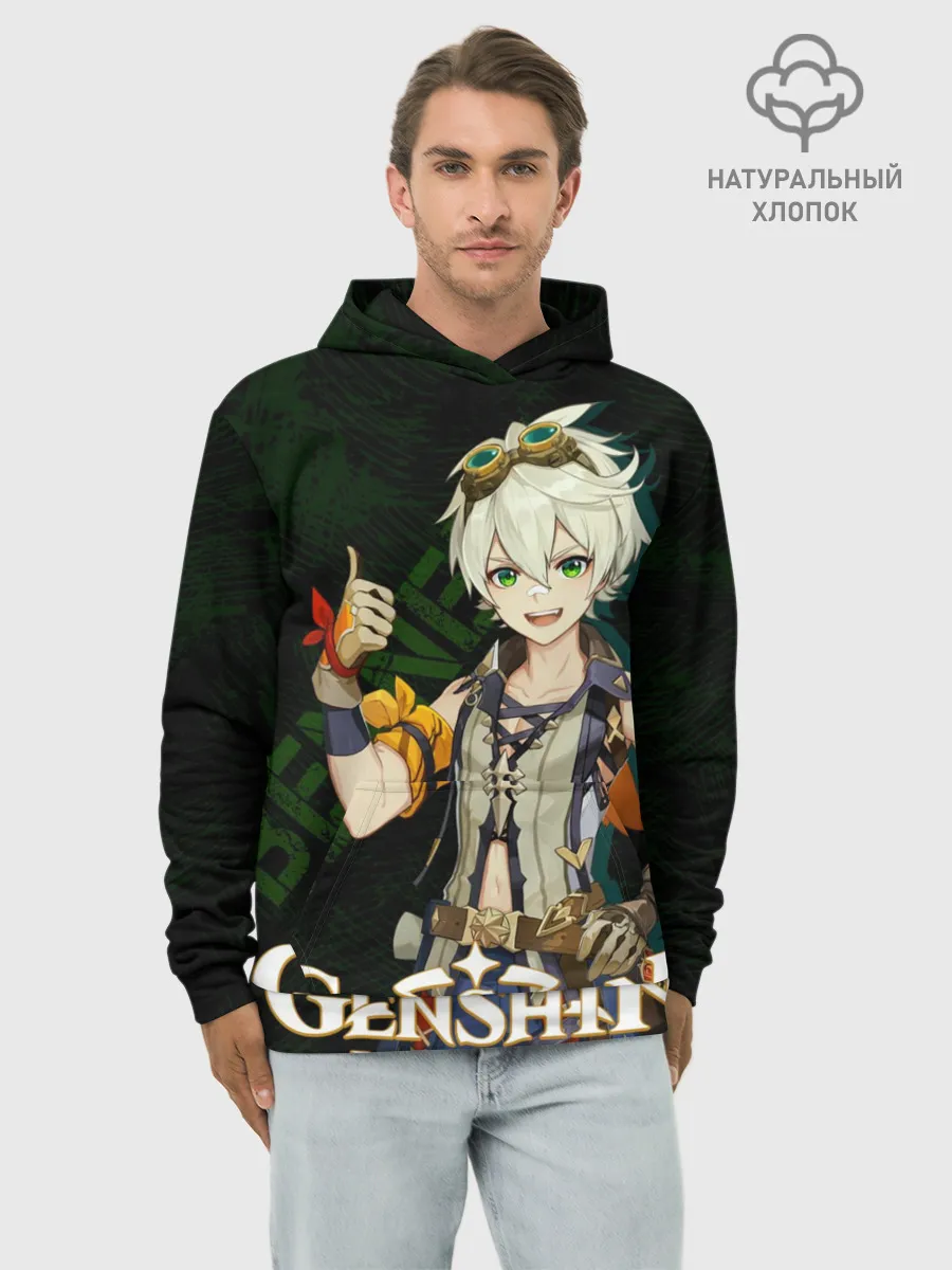 Худи мужской база хлопок / Беннетт Genshin Impact