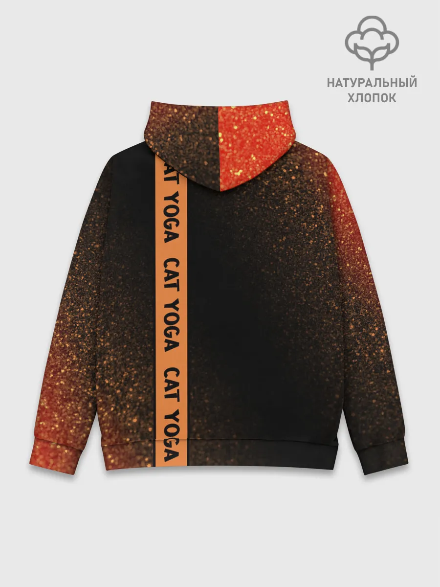 Худи мужской база хлопок / Йога Кошка - Шум