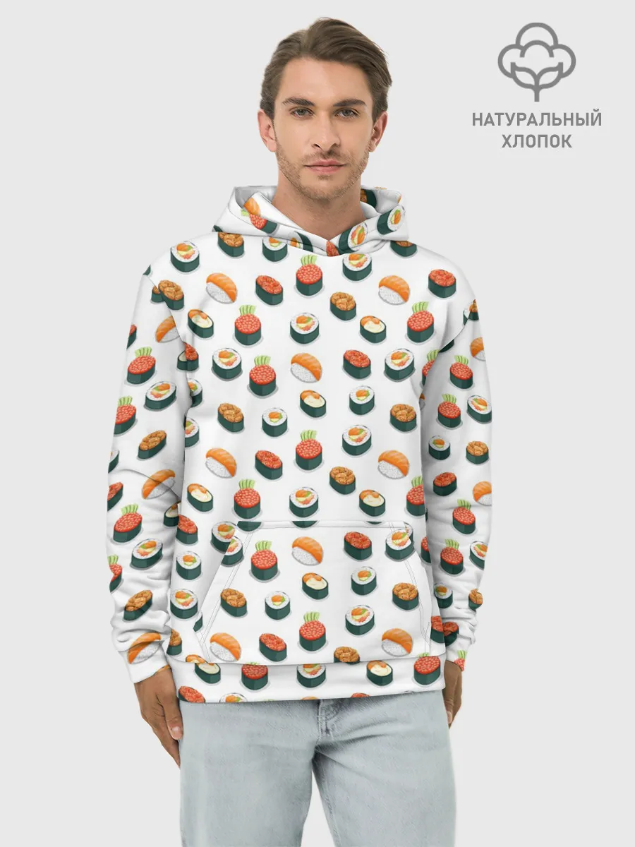 Худи мужской база хлопок / Sushi